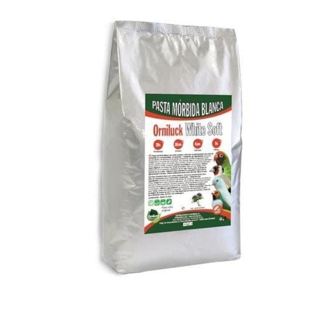 Pasta morbidamente blanca para aves, fácil de digerir, nutritiva y de alta calidad. Ideal para mascotas en óptimas condiciones.