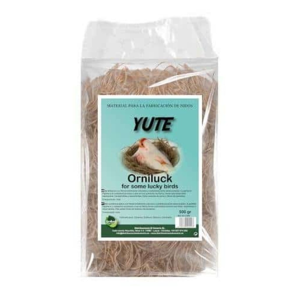 YUTE para aves y nidos, material natural para construir refugios y lugares seguros para pájaros.